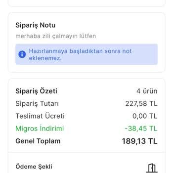 Migros Sanal Market Sorunu
