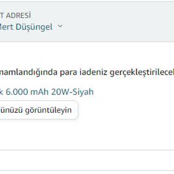 Amazon Türkiye İade Sorunu