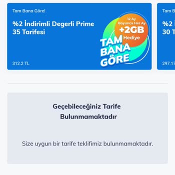 Türk Telekom Uygun Tarife Önermiyor.