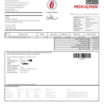 Bursa Medical Park Taburcu Olduktan 1 Hafta Sonra Para Talep Ediyor!