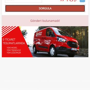 Jetizz Gönderi Bulunamadı Hatası.