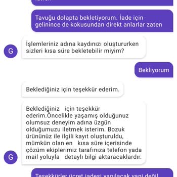 Getir Bozuk Ürün Ve Yetersiz Destek