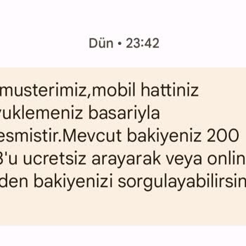 Bimcell 200 TL Yükleme Yapana Dediği 6gb Hediyesini Vermedi