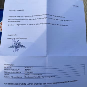 Despec Bilgisayar Firması SteelSeries Arızalı Ürüne Destek Vermiyor