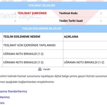 Aras Kargo Eskişehir Essan Şubesi Kargoyu Teslim Etmiyor
