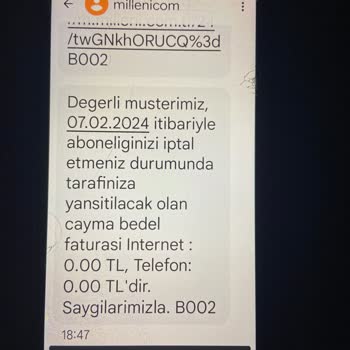 Millenicom Aboneliğim İptal Edilmiyor