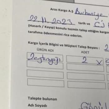 Aras Kargo Şirketi Kargomu Kaybetti