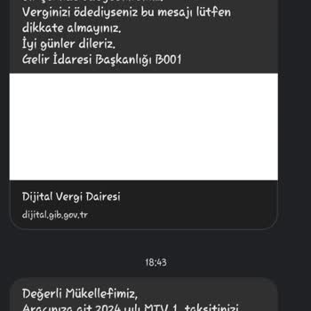 Gelir İdaresi Başkanlığı Aracım Olmadığı Halde Sürekli GİB'den Mesajlar Alıyorum