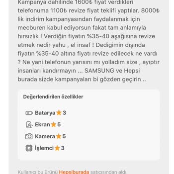 Hepsiburada'nın Kampanyasını Eleştirdiğim İçin Yorumumu Yayınlamıyor