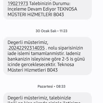 Teknosa Para İadesi Yapılmadı!