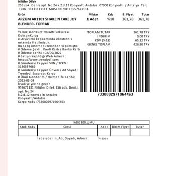 Arzum Ürün Dişlisi Sürekli Aynı Arızayı Yapıyor