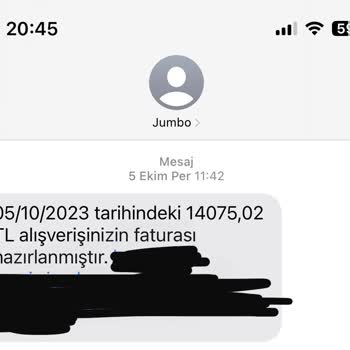 Jumbo 05.10.2023'den Beri Ürünlerimizi Teslim Etmiyor!