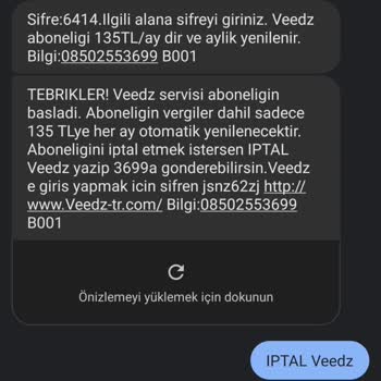 Veedz-tr.com Veedz Haksız Yere Abone Etme Para Kesme
