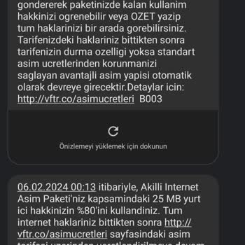 Vodafone Gereksiz Yere Tanımlanan Aşım Paketi