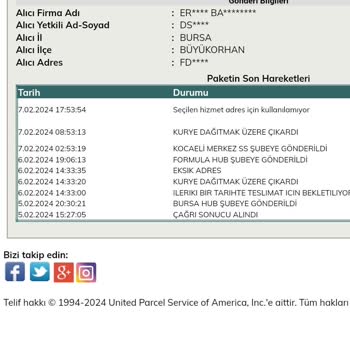 Teknosa Ve UPS Türkiye Kargo Erişim Problemim Hakkında