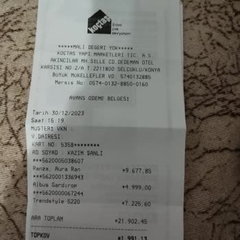 Koçtaş Ve Sembol Mobilya Yanlış Malzeme Hakkında Yardım