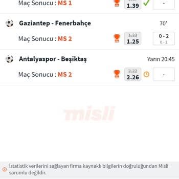 misli Galatasaray Bandırma Kuponunda Yanlışlık Var
