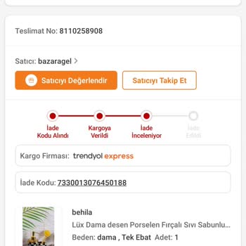 Trendyol Bazaragel Satıcısı Umursamazlığı