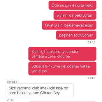 Yemek Sepeti Ve Müşteri Temsilcisinin Hatalarını Kapatmaya Çalışması