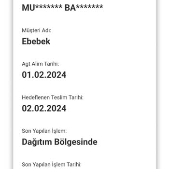 Ebebek 5 Gündür Dağıtımda Kargom Asla Gelmiyor