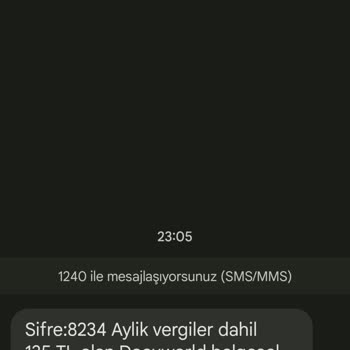 Vodafone Belgesel Aboneliği Gelen Mesaj Bilgilendirme
