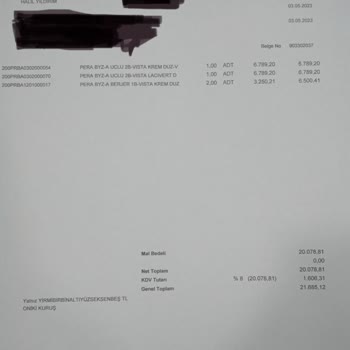 İstikbal Çiçekli Mobilya Şubesi Pişmanlık