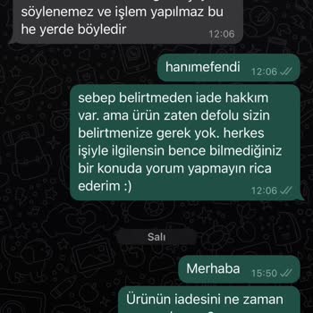 Büşra Doğramacı Boutique Para İade Yapmıyor