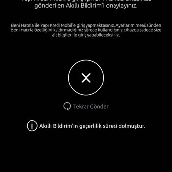 Yapı Kredi Bankası Tanımlı Cihaza Gelmeyen Bildirim