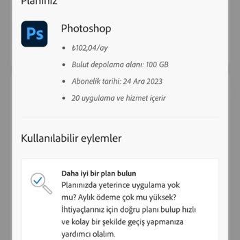 Adobe Photoshop Abonelik Sorunu