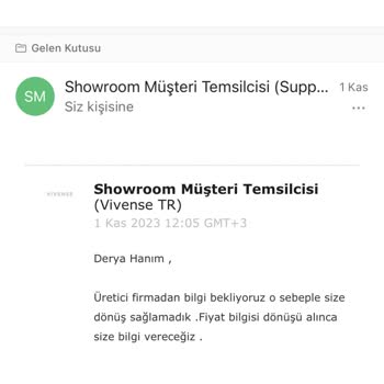 Vivense Satış Sonrası Hiçbir Destek Göremedim