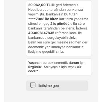 Hepsiburada Göçmen Tuhafiye 'nin Sipariş İptal Edilmesi
