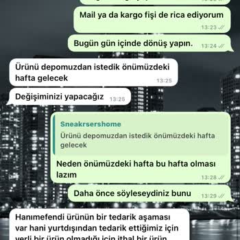 Sneakershome_tr (shopier-instagram) Ürün Değişimi Yalanı