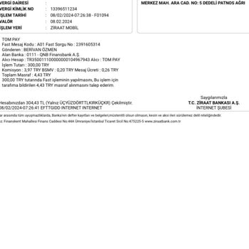 Hadi TOM Pay Ziraat Bankasından Hadi Kartıma Para Gelmedi