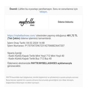 My Bella Shoes Gelmeyen Ürün