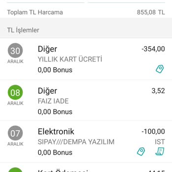 Garanti Bankası Yıllık Kart Ücreti