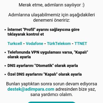 AdımPara Acil Çözüm İstiyorum