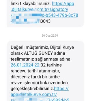 Dijital Kurye Vodafone Hat Bilgileri Girilmedi