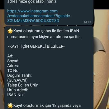 Yıldız Paketleme Evde Ek İş Paketleme Şikayeti Ve Kişisel Bilgilerin Korunması Talebi