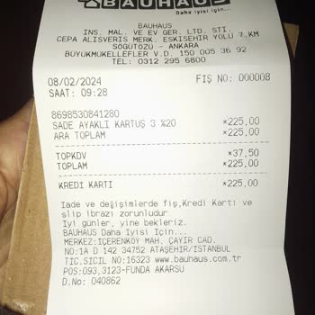 Bauhaus Fahiş Fiyat Ürün Satışı Yapan Firma