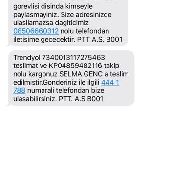 PTT Kargo Yanlış Kişiye Teslimat Yapıyor.