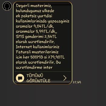 Vodafone Zoraki Yurt Dışı Paket