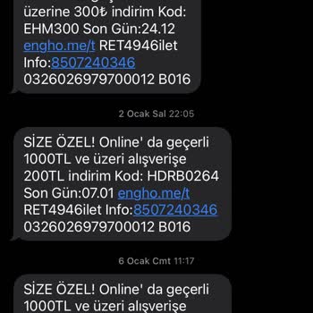 English Home İzinsiz Mesaj Rahatsızlığı