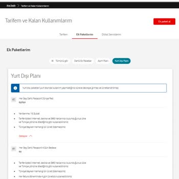 Vodafone Pasaport Fazladan Ücret Yansıması