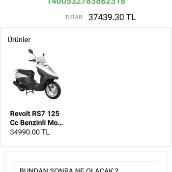 A101 Den Aldığım Revolt RS 7 Motosikletten Kaynaklı Mağduriyetim.