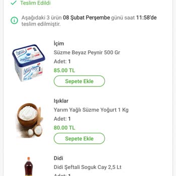Trendyol GO Sipariş Eksik Ücreti Tam