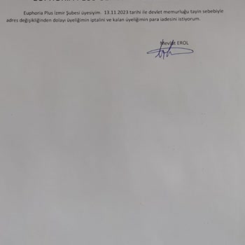 Europhia Plus Üyelik İptali Ücret İadesi Yapmıyor