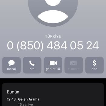 0850 484 05 24 Arayan Numara Şikayeti