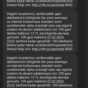 Vodafone Tarife Yenilemesinde Yaşanan Sorun Ve Talep