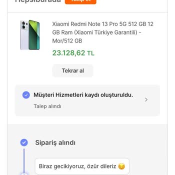 Hepsiburada Hediyesi Gönderilip Kendisi Kargolanmayan Xiaomi Marka Telefon Sorunu