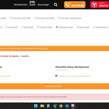 Köfteci Yusuf Sodexo İle Ürün Satmak İstemiyor.